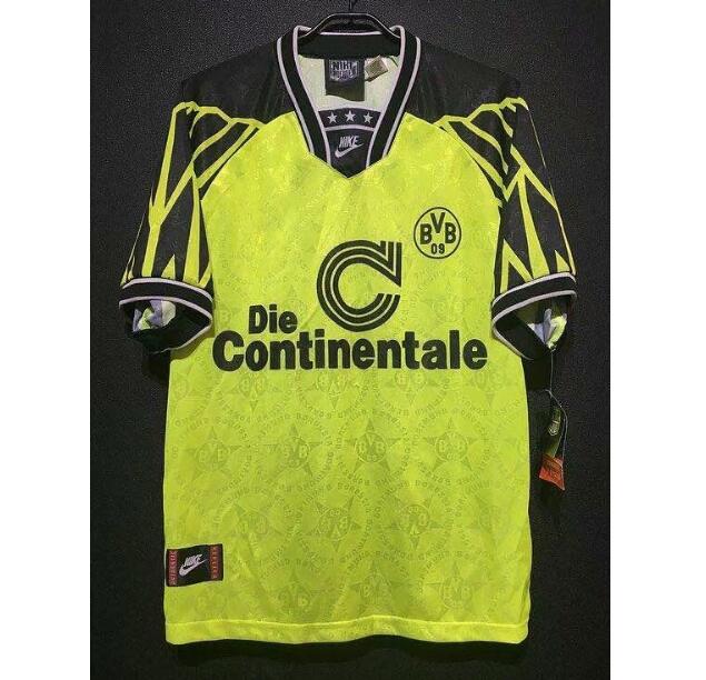 1994-95 Dortmund Retro Home Yellow Soccer Jersey Shirt